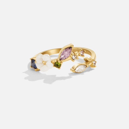 Kristall White Blossom Ring Gold Alma