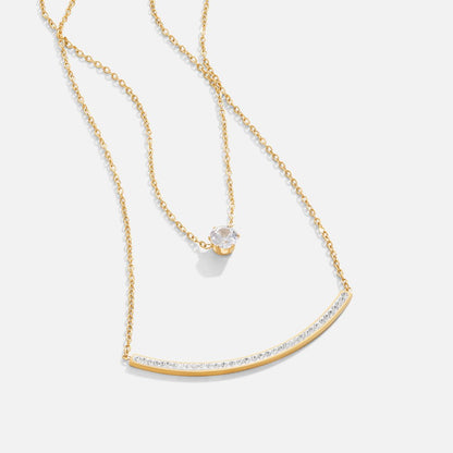 Dainty Kristall Mehrlagige Halskette Alma