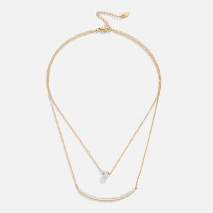 Dainty Kristall Mehrlagige Halskette Alma
