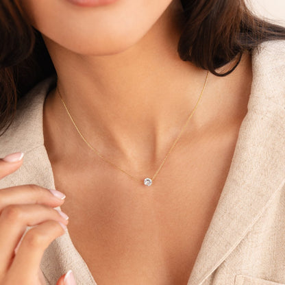 Dainty Round Kristall Halskette Alma