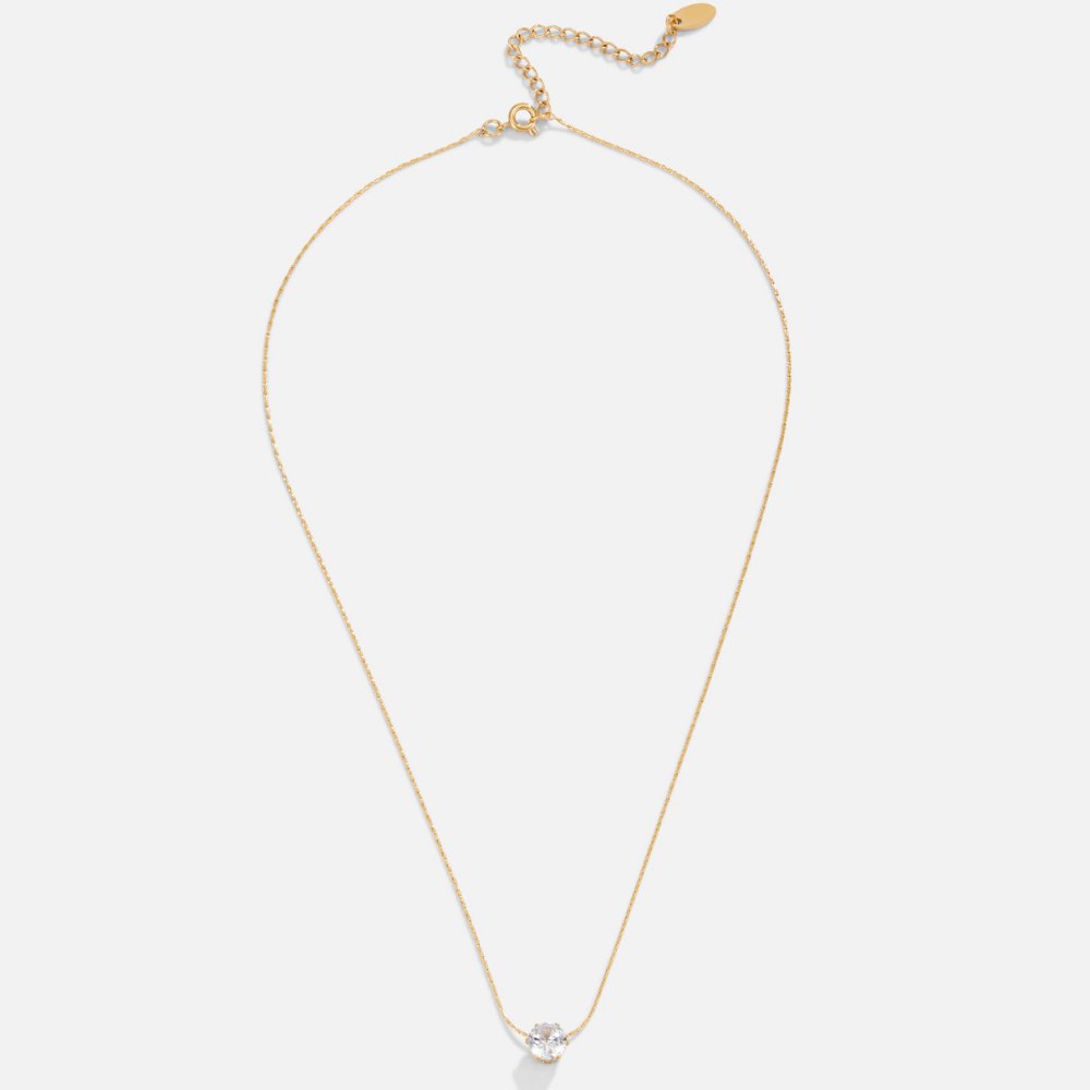 Dainty Round Kristall Halskette Alma