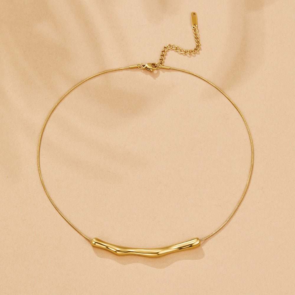 Deana Gold Bamboo Halskette Alma