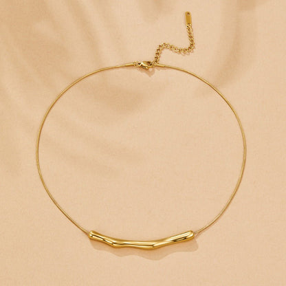Deana Gold Bamboo Halskette Alma
