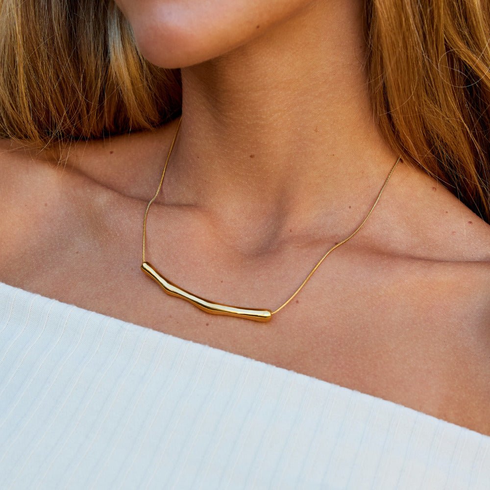 Deana Gold Bamboo Halskette Alma