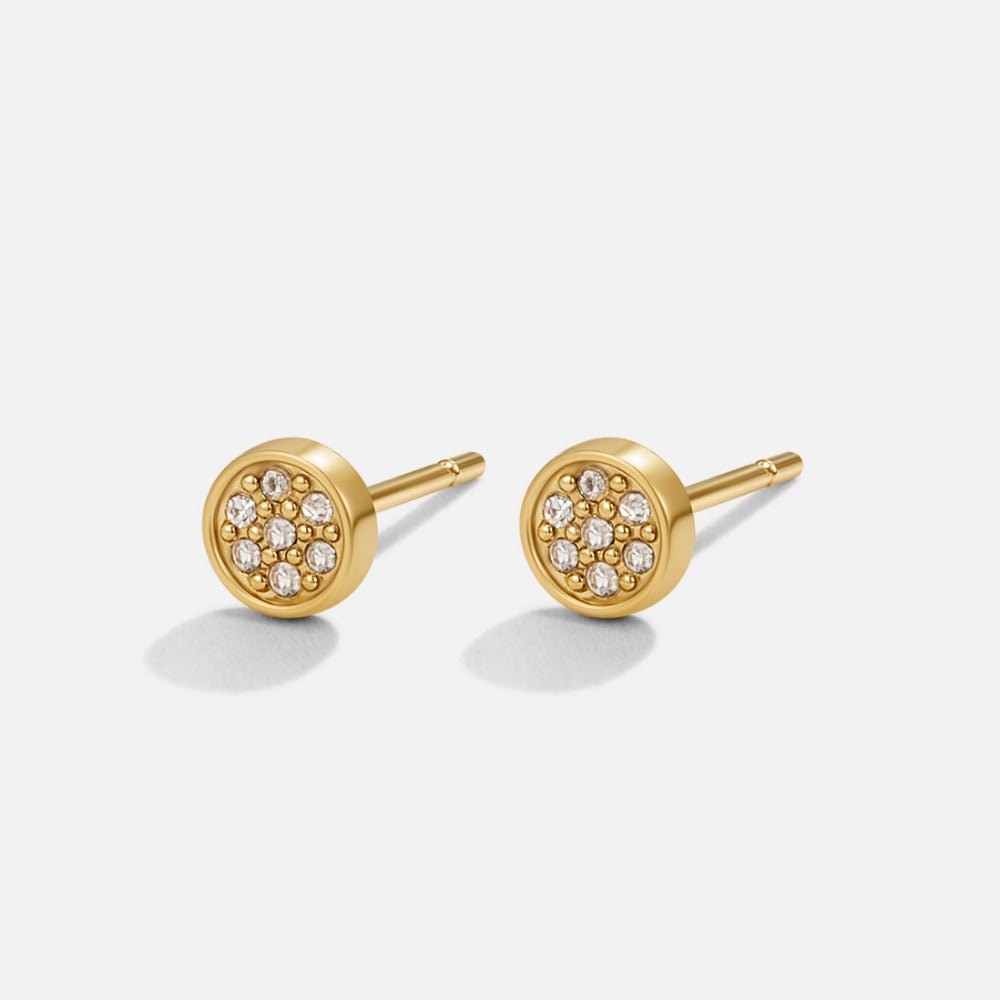 Elaine Kristall Disc Stecker Ohrringe Alma