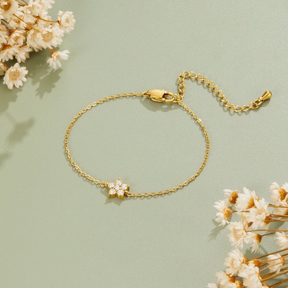 Elara Kristall Bloom Goldarmband Alma