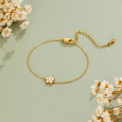 Elara Kristall Bloom Goldarmband Alma