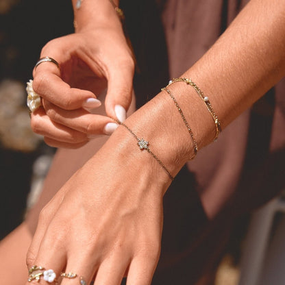 Elara Kristall Bloom Goldarmband Alma