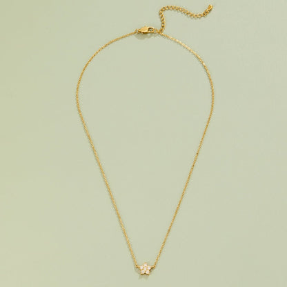 Elara Kristall Bloom Goldhalskette Alma