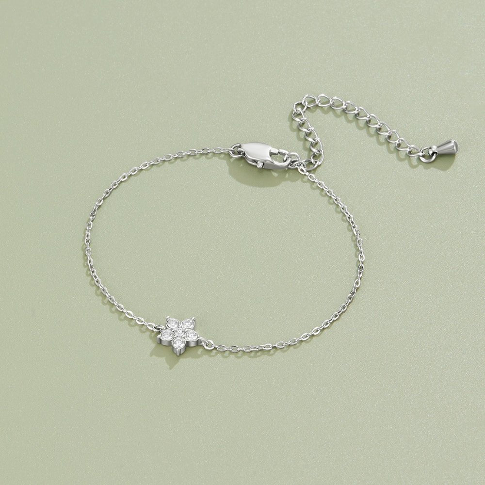 Elara Kristall Bloom Silber Armband Alma