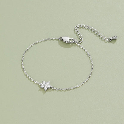 Elara Kristall Bloom Silber Armband Alma