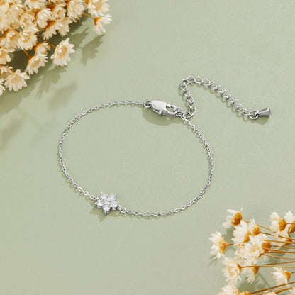Elara Kristall Bloom Silber Armband Alma