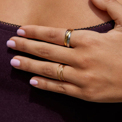 Elena Three-Toned Loop Ring Alma