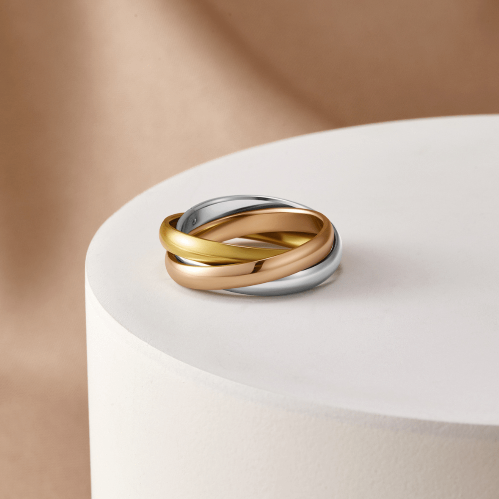 Elena Three-Toned Loop Ring Alma