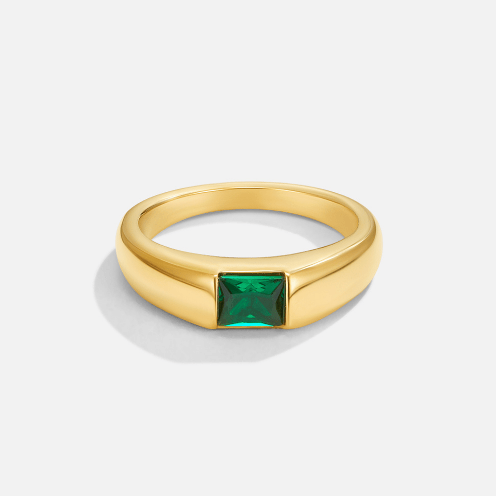 Ember Gold & Smaragd Ring Alma