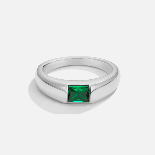 Ember Silber & Smaragd Ring Alma
