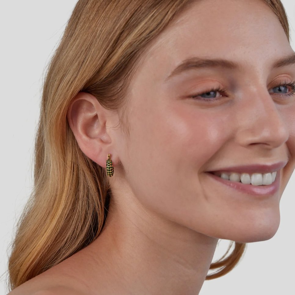 Smaragd Beauty Creolen Ohrringe Alma
