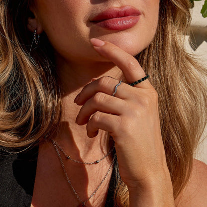 Smaragd Beauty Silber Kristall Ring Alma