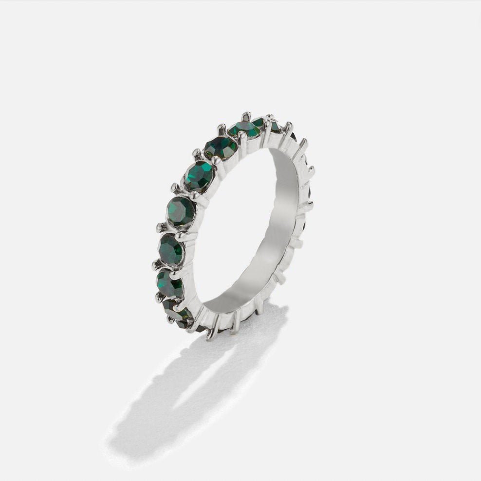 Smaragd Beauty Silber Kristall Ring Alma