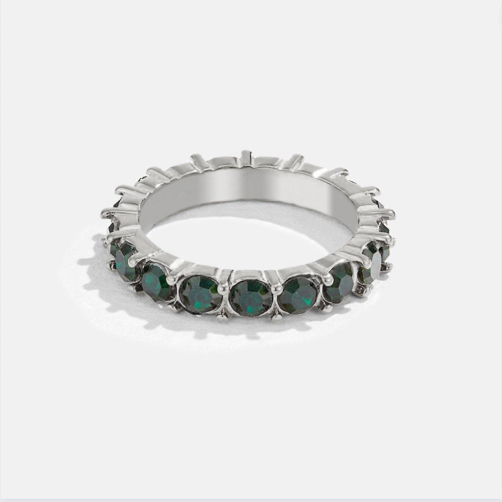 Smaragd Beauty Silber Kristall Ring Alma