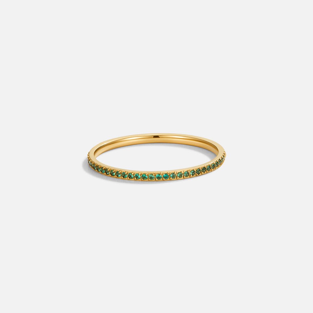 Smaragd Eternity Kristall Ring Alma