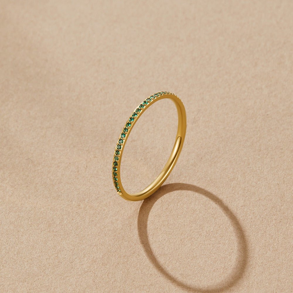 Smaragd Eternity Kristall Ring Alma