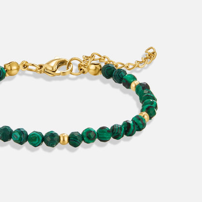 Smaragd Green Perlenarmband Alma