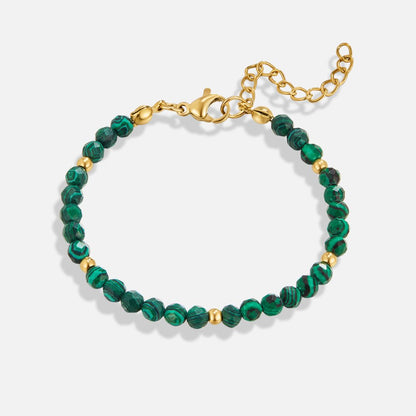 Smaragd Green Perlenarmband Alma