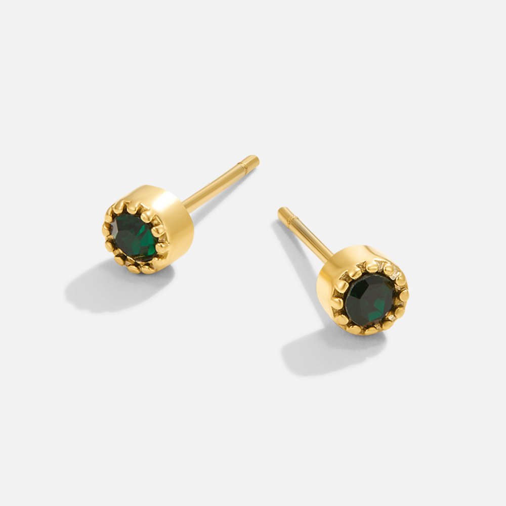Smaragd Green Stecker Ohrringe Alma
