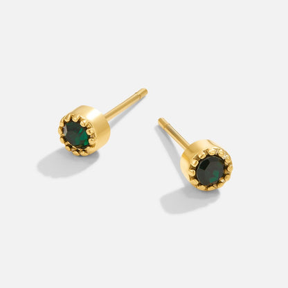 Smaragd Green Stecker Ohrringe Alma