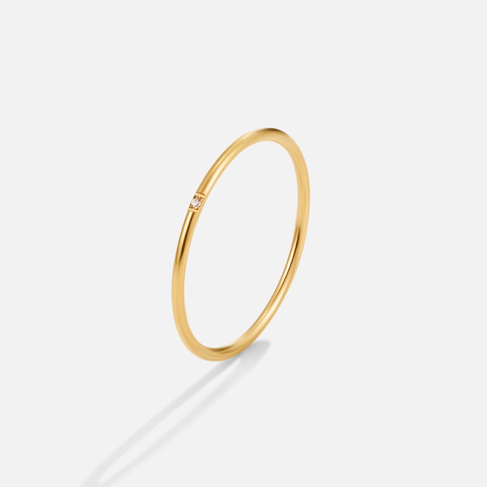 Eula Gold & Kristall Band Ring Alma