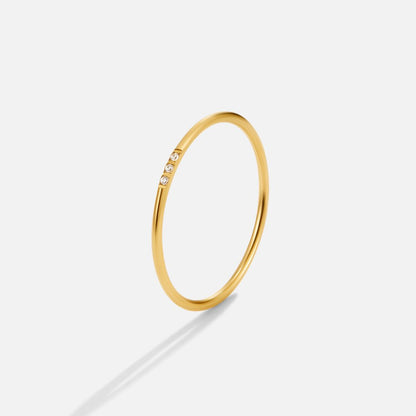Eula Gold & Kristall Band Ring Alma