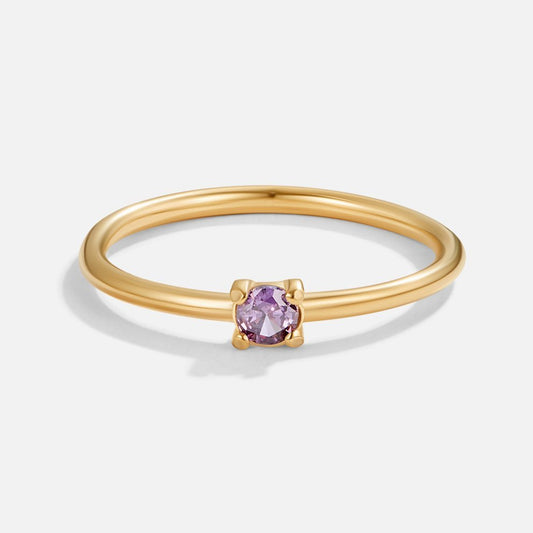 February Geburtsstein 18K Goldring Alma