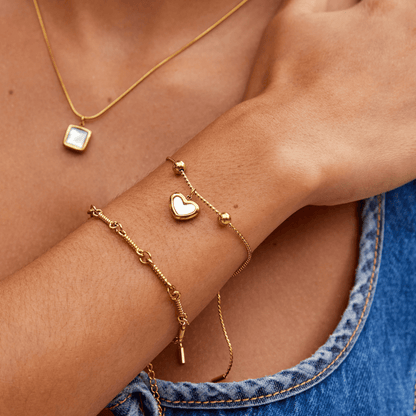 Figaro Gold Knot Ketten Armband Alma