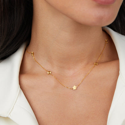 Blumen Power 18K Gold Ketten Halskette Alma