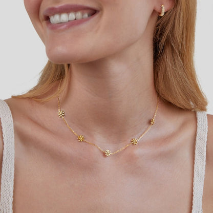 Blumen Power 18K Goldhalskette Alma