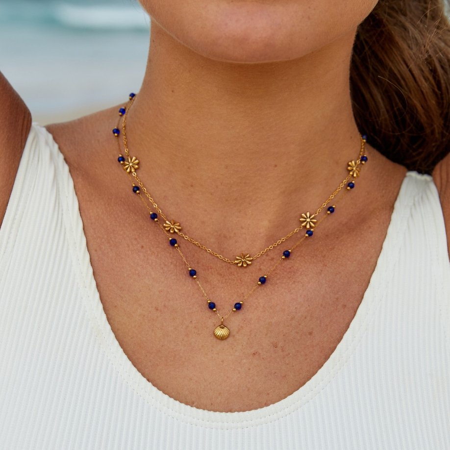 Blumen Power 18K Goldhalskette Alma
