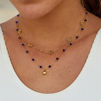 Blumen Power 18K Goldhalskette Alma