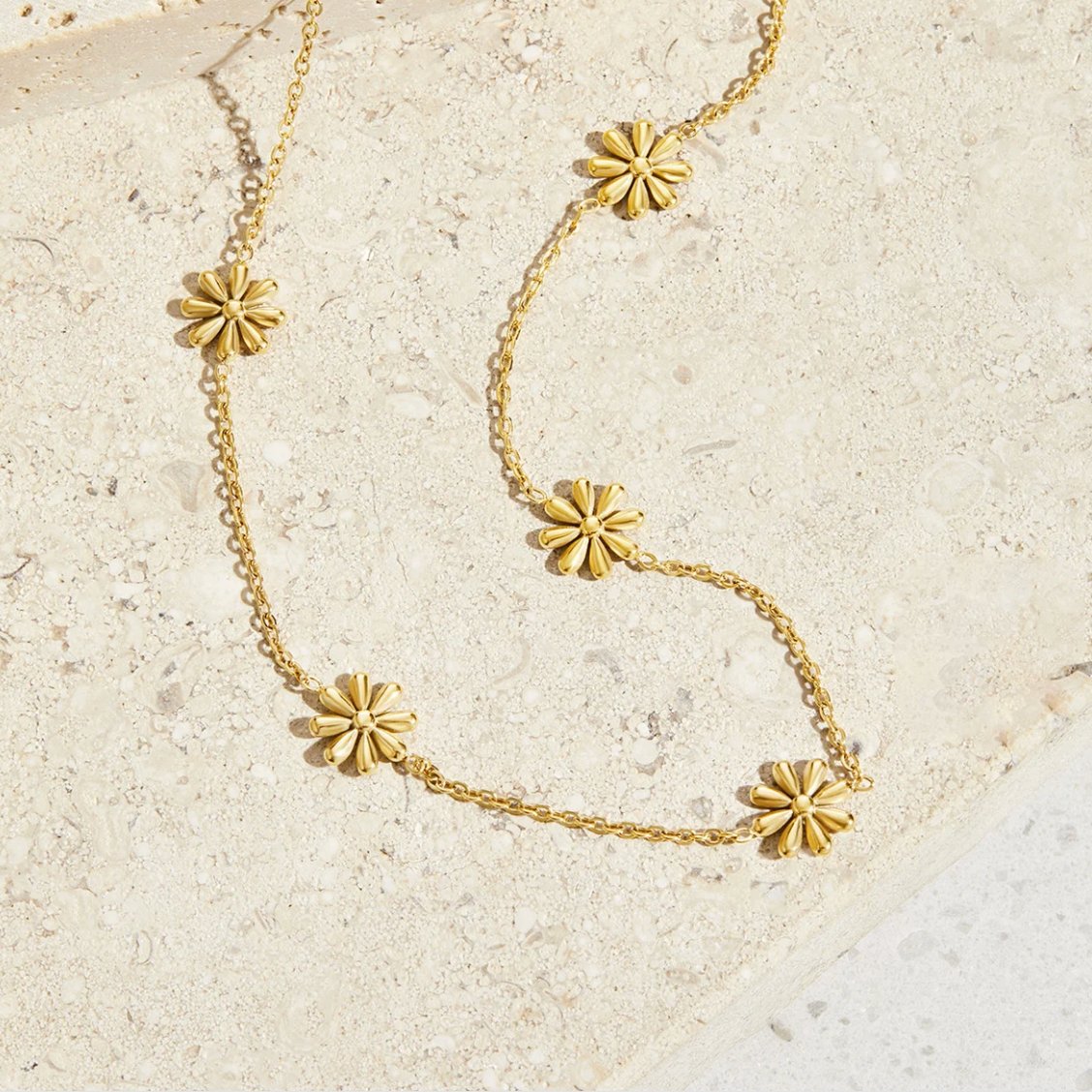 Blumen Power 18K Goldhalskette Alma