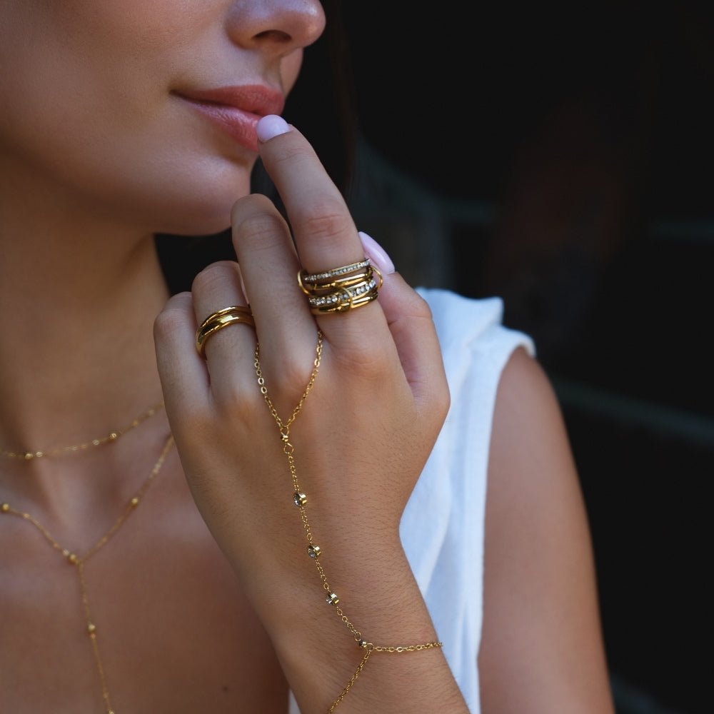 Forever Glieder Kristall & Goldring Alma