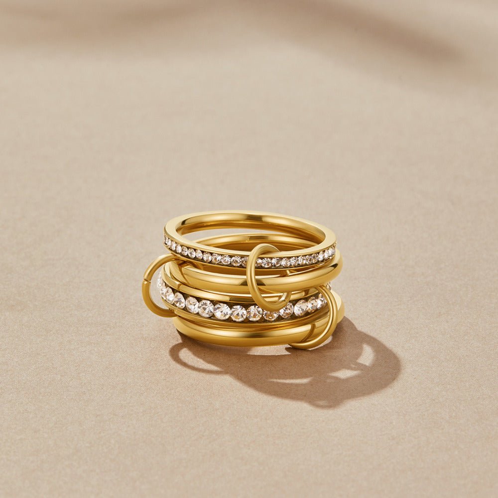 Forever Glieder Kristall & Goldring Alma