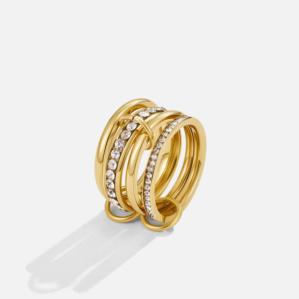 Forever Glieder Kristall & Goldring Alma