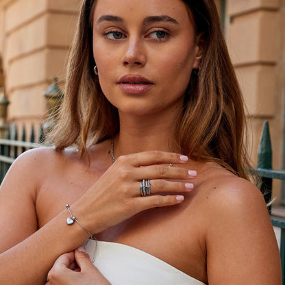 Forever Glieder Kristall & Silber Ring Alma
