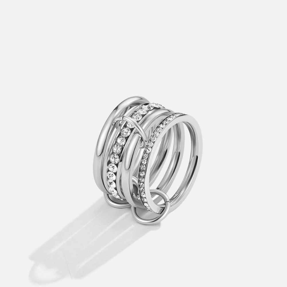 Forever Glieder Kristall & Silber Ring Alma