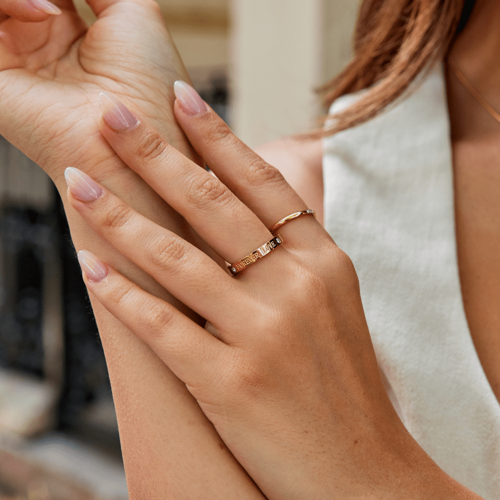 Forever Liebe Kristall Goldring Alma