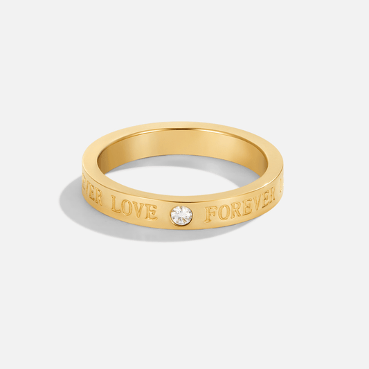 Forever Liebe Kristall Goldring Alma