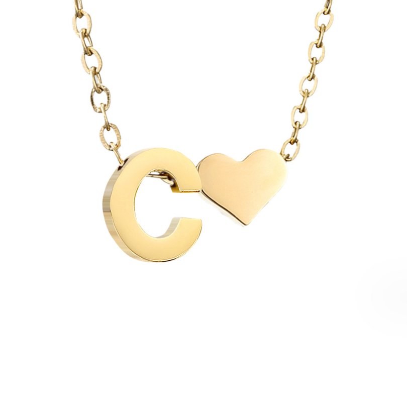 Forever Liebe & Buchstaben Goldhalskette Alma