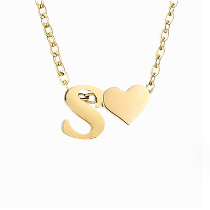Forever Liebe & Buchstaben Goldhalskette Alma