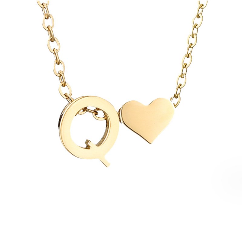 Forever Liebe & Buchstaben Goldhalskette Alma