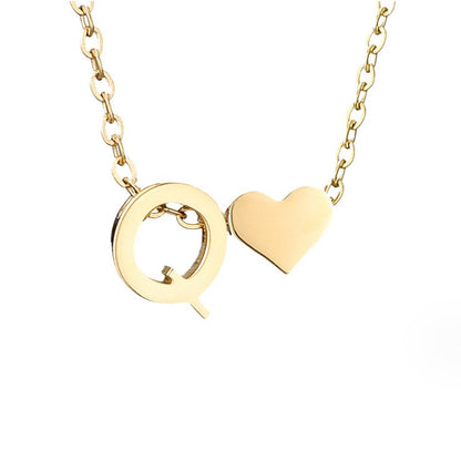Forever Liebe & Buchstaben Goldhalskette Alma